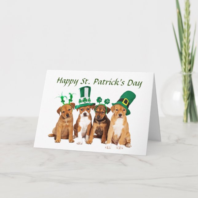 Happy St. Patrick's Folded Holiday Card (Front)