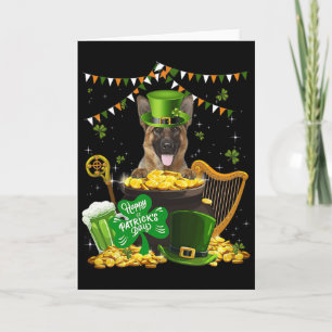Happy St Patricks Irish German Shepherd Dog Cute S Card