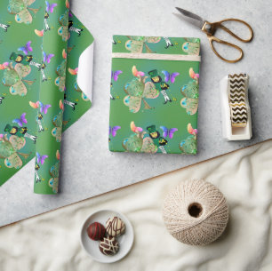 Happy St Patrick's Leprechaun Wrapping Paper