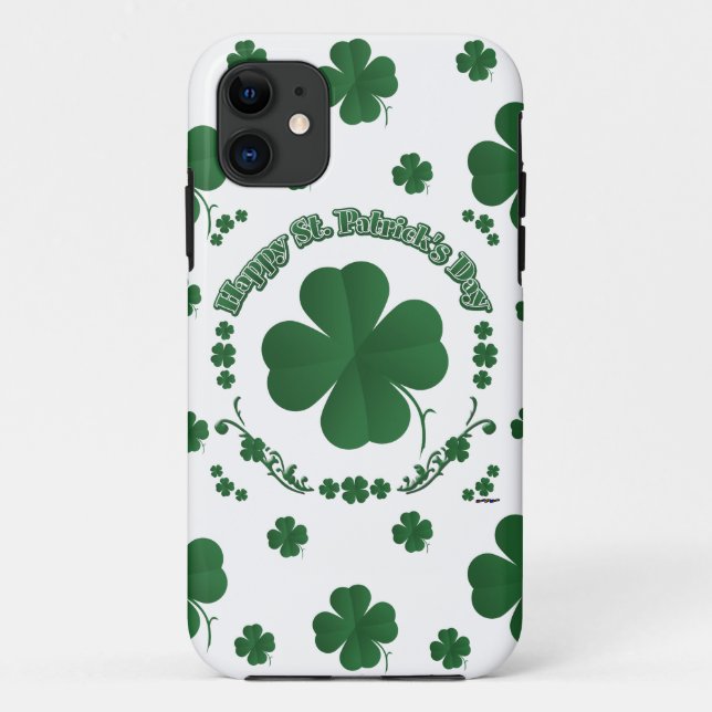 Happy St Patrick's Shamrocks Case-Mate iPhone Case (Back)