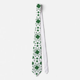 Happy St Patrick's Shamrocks Tie