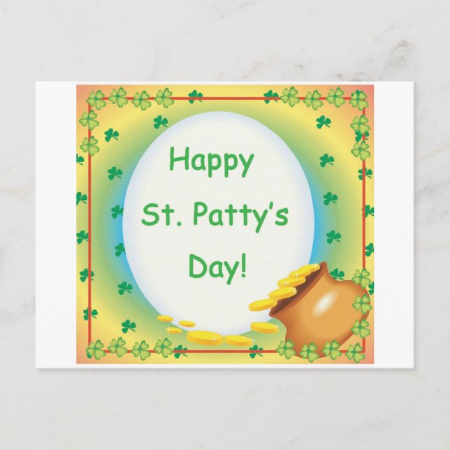 Happy St. Patty's Day Postcard (Front)