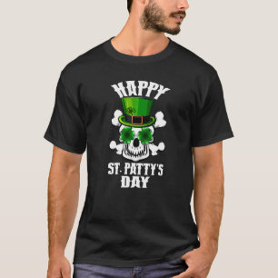 Happy St Patty's Day St Patricks Sugar Skull Lepre T-Shirt