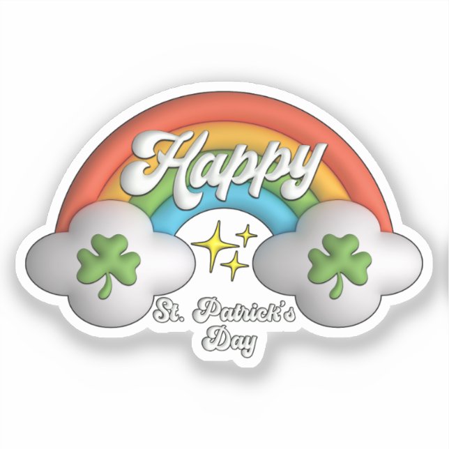 Happy St Saint Patrick's Day Cute Rainbow (Front)