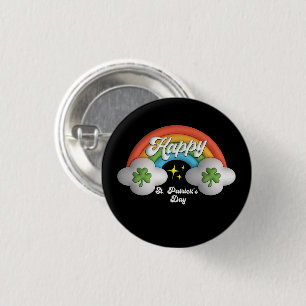 Happy St Saint Patrick's Day Cute Rainbow 3 Cm Round Badge