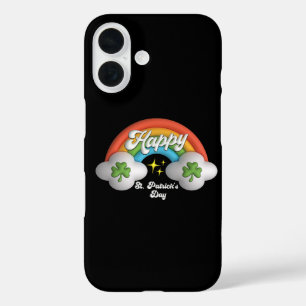 Happy St Saint Patrick's Day Cute Rainbow iPhone 16 Case