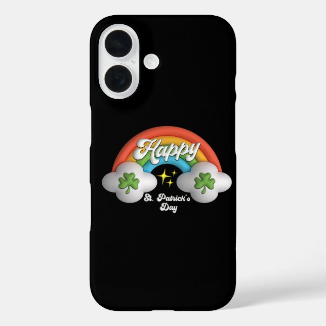 Happy St Saint Patrick's Day Cute Rainbow Case-Mate iPhone Case (Back)