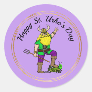 Happy St. Urho's Day I Love You Oval Stickers