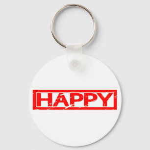 Happy Stamp Key Ring