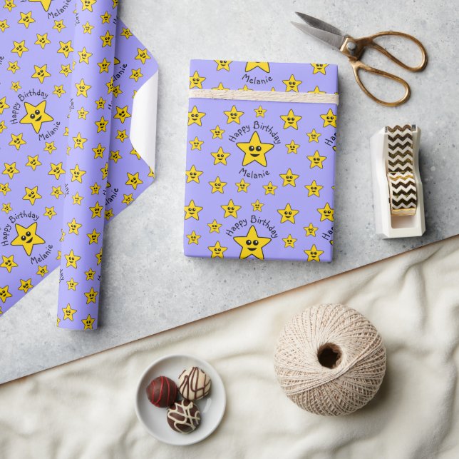 Happy Star Birthday Wrapping Paper (Crafts)