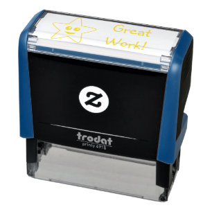 Happy Star Great Work Self-Inking Stamp