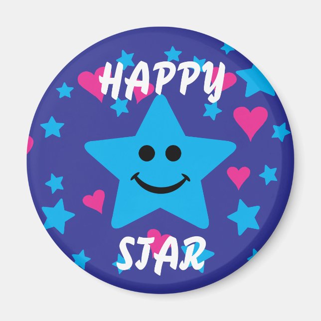 Happy star magnet (Front)