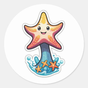 Happy Starfish Sticker - A Colourful Marine Friend