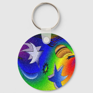 Happy Stars Key Ring