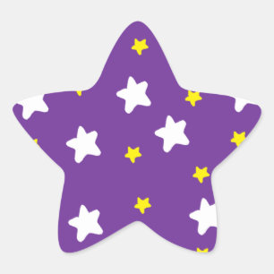 Happy Stars Purple Star Sticker