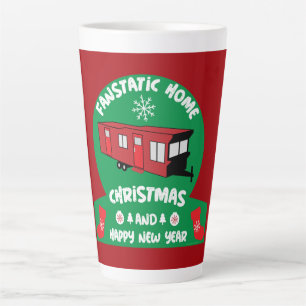 Happy Static Mobile Holiday Home Xmas Gift Latte Mug