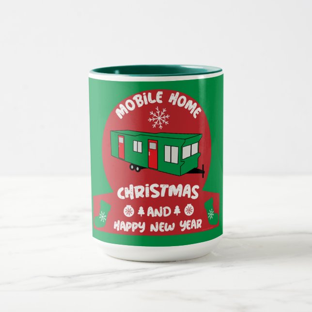 Happy Static Mobile Holiday Home Xmas Gift   Mug (Center)