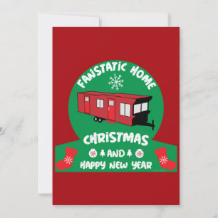 Happy Static Mobile Holiday Home Xmas Gift Thank You Card