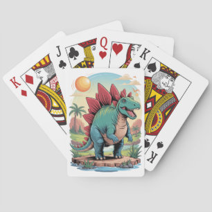 Happy Stegosaurus Playing Cards