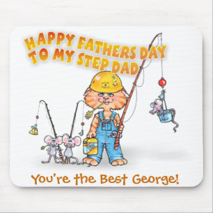 Happy Step Dad Fathers Day Mouse Pad
