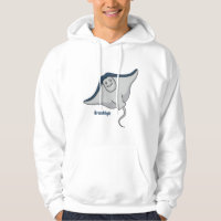 Happy stingray fish cartoon illustration