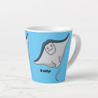 Happy stingray fish cartoon illustration