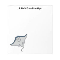Happy stingray fish cartoon illustration