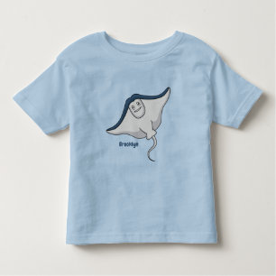 Happy stingray fish cartoon illustration toddler T-Shirt