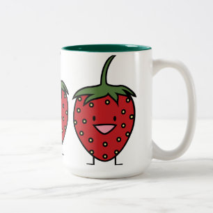 Happy Strawberry Two-Tone Coffee Mug