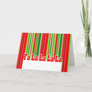 Happy Stripe FA LA LA LA LA Greeting card