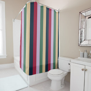 Happy stripes shower curtain