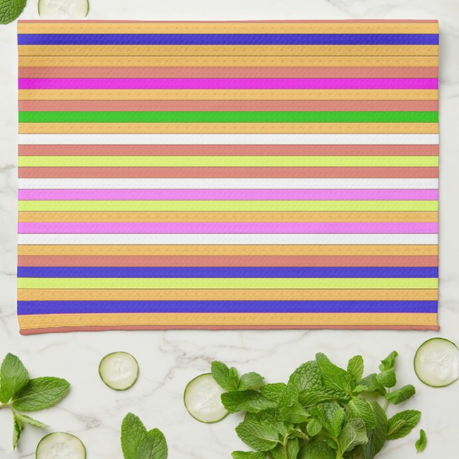 Happy Stripes Tea Towel (Folded)