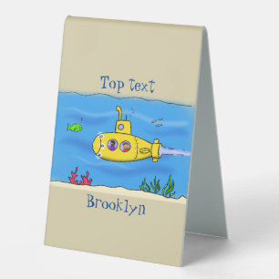 Happy submarine cartoon