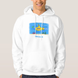 Happy submarine cartoon hoodie
