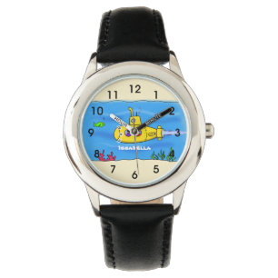 Happy submarine cartoon watch
