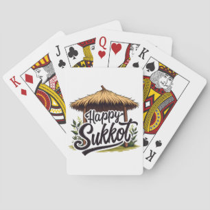 Happy Sukkot Jewish holiday Hanukkah  Playing Cards