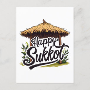 Happy Sukkot Jewish holiday Hanukkah  Postcard
