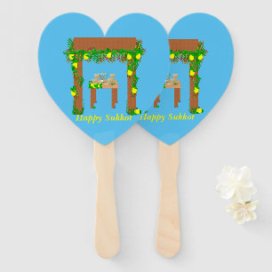 Happy Sukkot ,Personalised Hand Fan