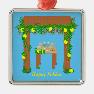 Happy Sukkot ,Personalised Metal Ornament