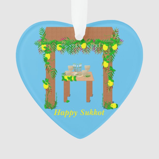 Happy Sukkot ,Personalised Ornament (Front)