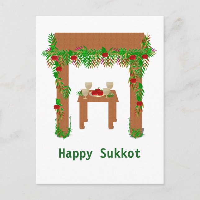Happy Sukkot ,Personalised Postcard (Front)