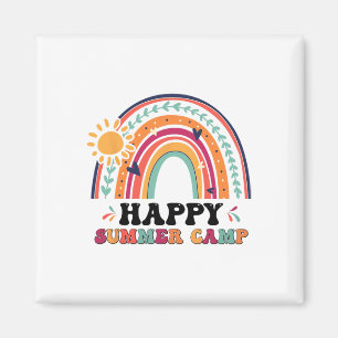 Happy Summer Camp Matching Summer Camping Rainbow Magnet