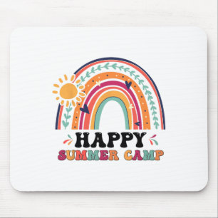 Happy Summer Camp Matching Summer Camping Rainbow Mouse Pad