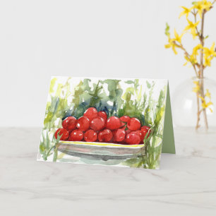 Happy Summer Cherry Tomatoes Garden Vegetable  Card
