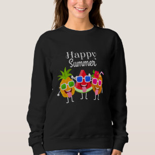 Happy Summer Cute Fruits - Pineapple Watermelon Co Sweatshirt