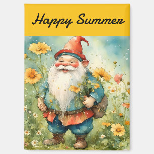 Happy Summer Gnome Magnet