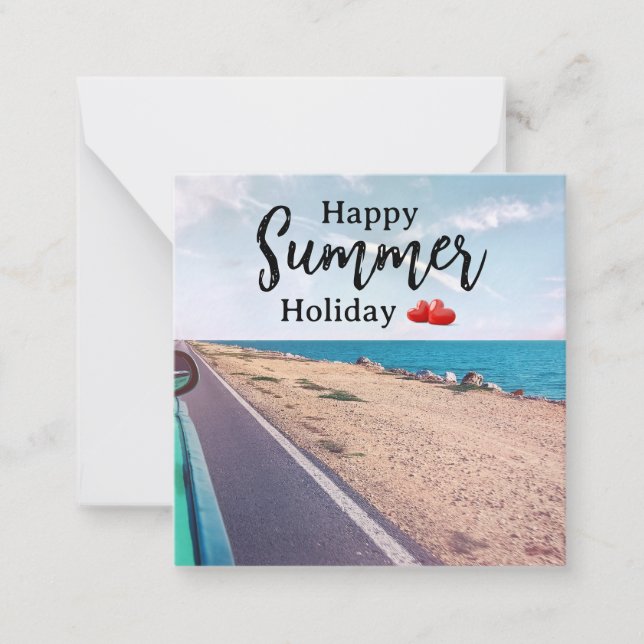 Happy Summer Holiday Editable Card (Front)