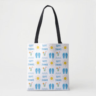 Happy Summer Pattern Tote Bag