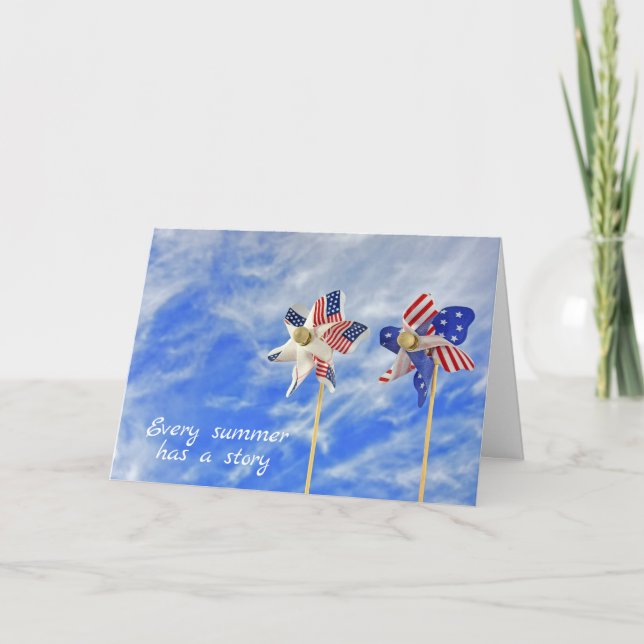 Happy Summer Pinwheels Card (Front)
