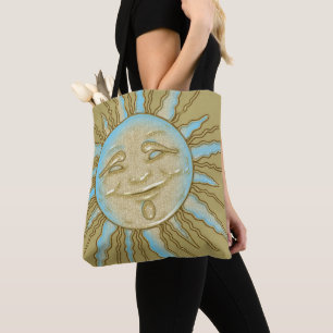 Happy Summer Smiling Sun Artwork   Tote Bag